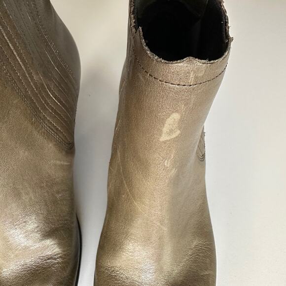 Ecco Shape 55 Western Chelsea Pull On Low Heel Olive Gray Boots EU 36 US 5 - Picture 8 of 8